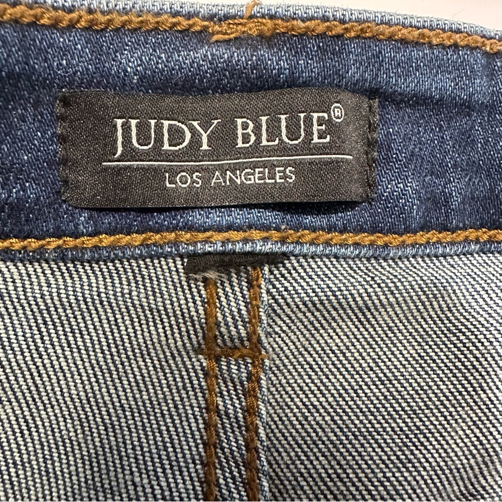 Judy Blue High Waist Mid Thigh Length Denim Shorts size XL - Picture 8 of 12